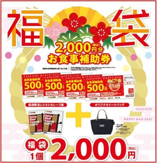 【ココイチ】CoCo壱番屋 お食事券6,000円分 (500円×12枚）