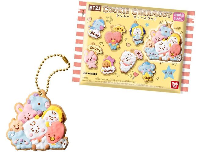 Bt21クッキーチャームコット 発売 Bts Line Friendsコラボキャラの可愛いチャーム15種類 バンダイ 食品産業新聞社ニュースweb