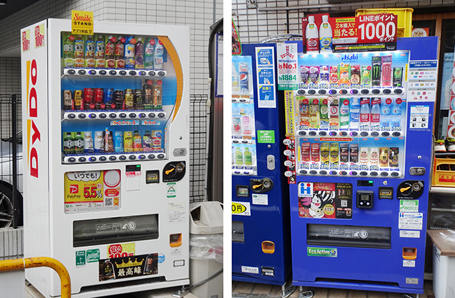 自動販売機(ダイドードリンコ、アサヒ飲料)