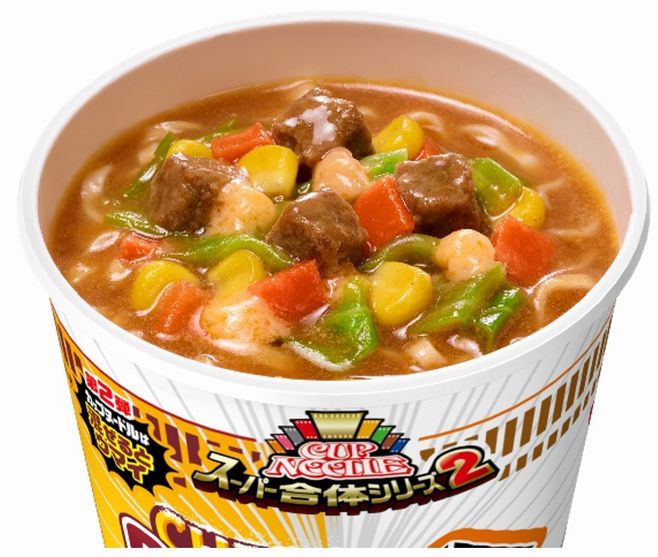 カップヌードル スーパー合体「欧風チーズカレー&味噌」/日清食品