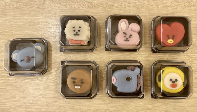 くら寿司「BT21和菓子」(撮影写真)