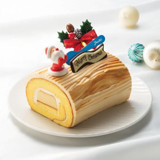 パステルプリンのブッシュ・ド・ノエル(イオン2022年クリスマスケーキ)
