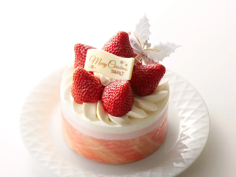 桃と苺のXmasアントルメ(新宿高野2022年クリスマスケーキ)