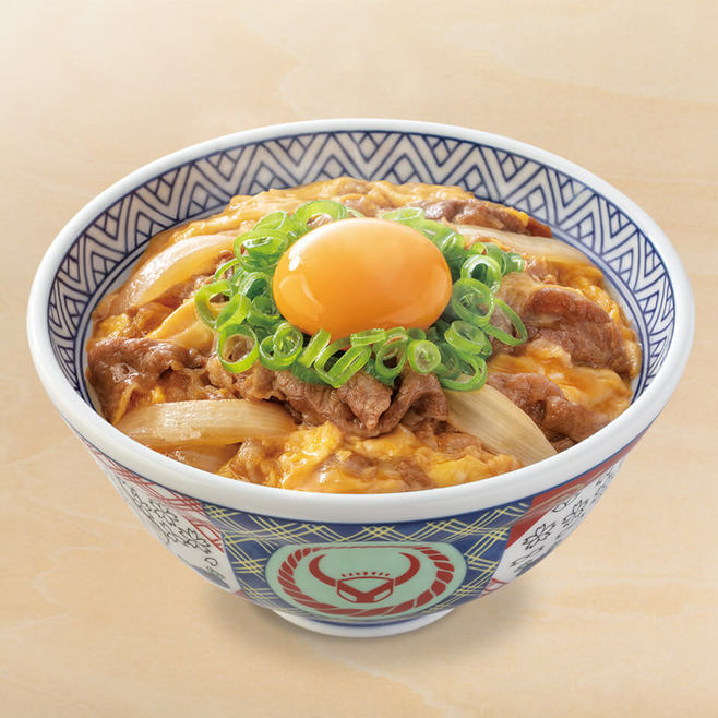 吉野家「月見牛とじ丼」