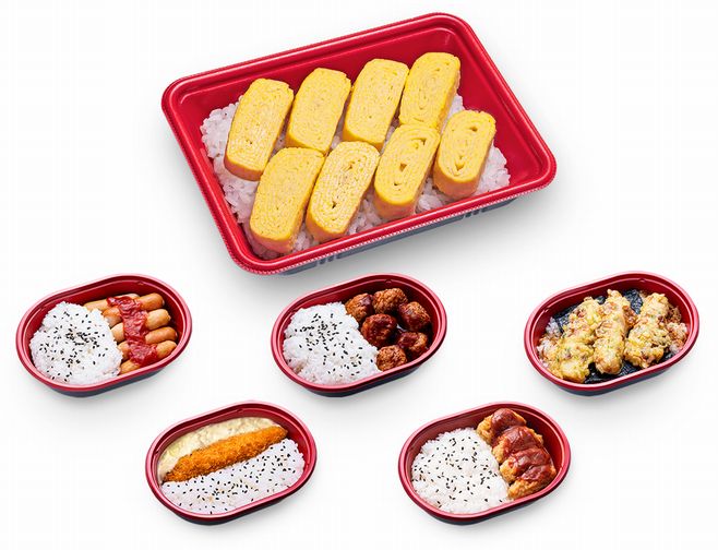 ローソンストア100“だけ弁当”シリーズ チキンナゲット弁当・ウインナー弁当・ミートボール弁当・のり磯辺揚弁当・白身フライ弁当・玉子焼弁当