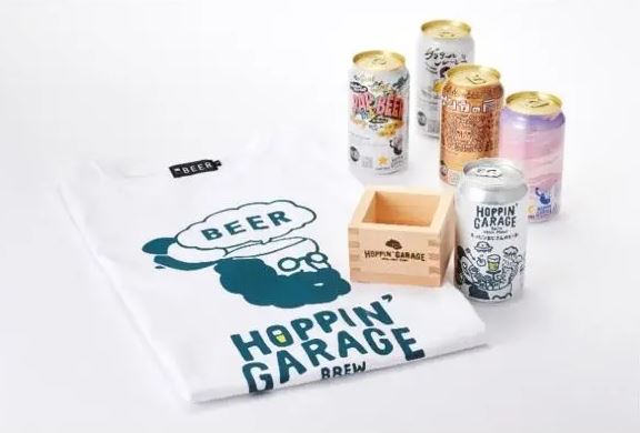 サッポロビール 2023年「HOPPIN' GARAGE福袋」のビール5種類と限定グッズ2種類