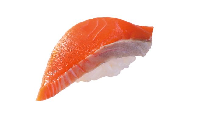 「天然紅鮭」/はま寿司の天然まぐろ中とろ祭