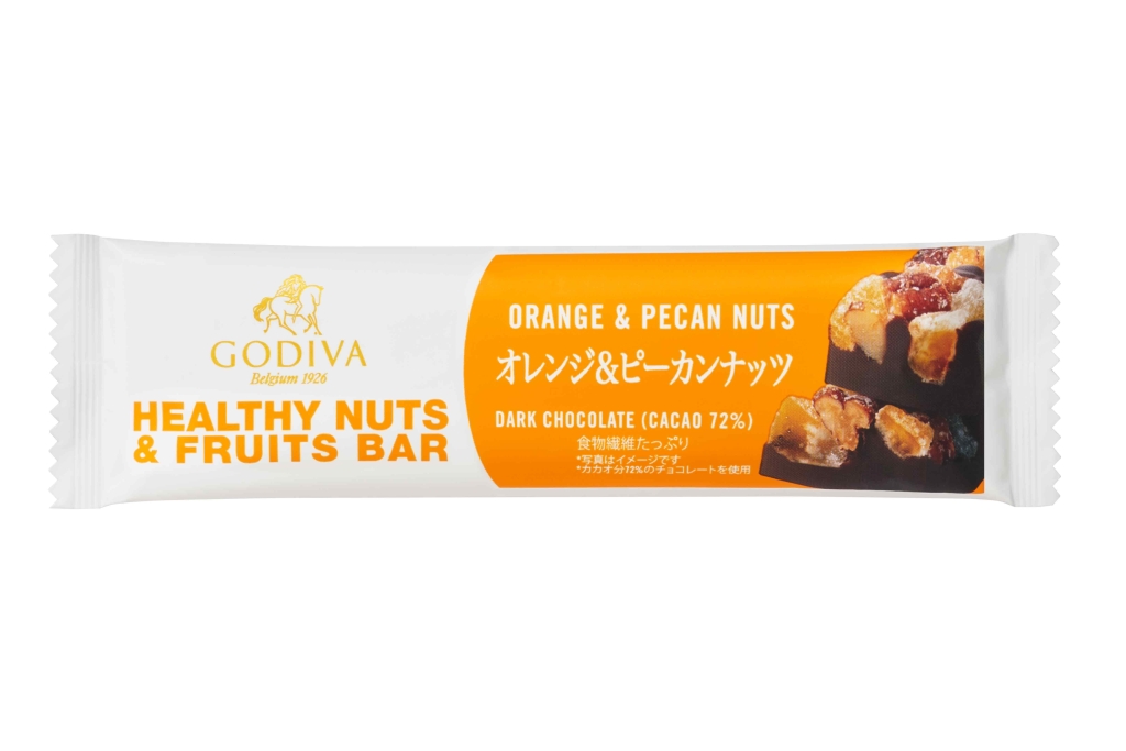 「HEALTHY NUTS & FRUITS BAR オレンジ&ピーカンナッツ」/ゴディバジャパン