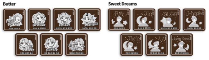 BTS「TinyTANアクリルマグネット付チョコレート」デザインチョコレート(Butter・Sweet Dreams)