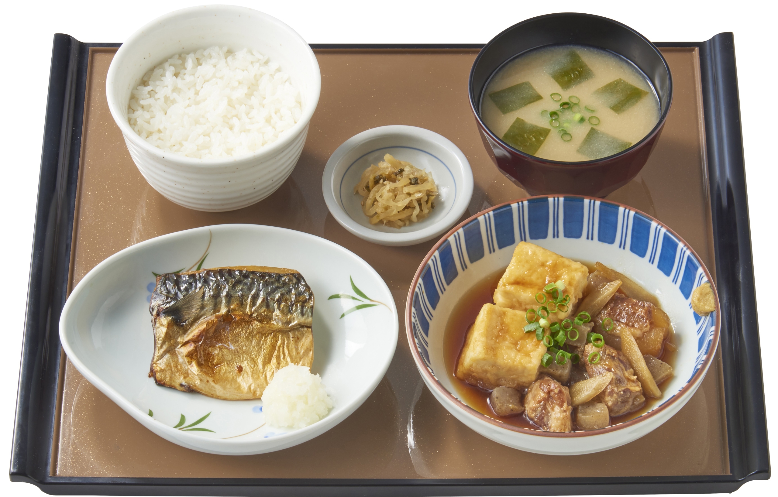 やよい軒「～豚バラなんこつ～旨とろ肉豆腐と焼魚の定食」