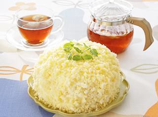 昭和産業「レモン風味のミモザケーキ」/ケーキのようなホットケーキミックス使用例