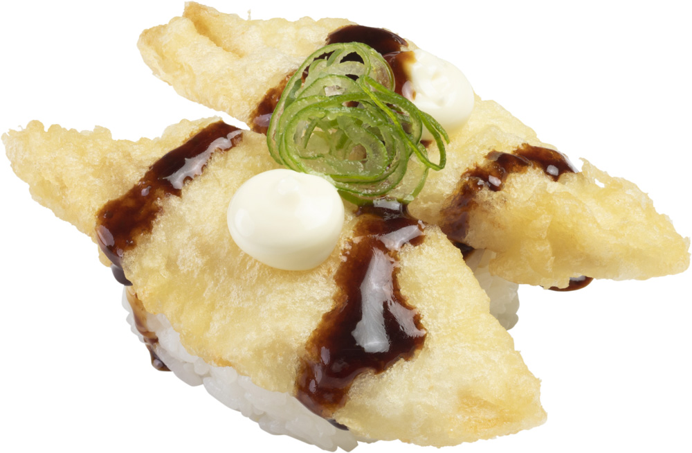スシロー「フカの天ぷらガーリックソース」