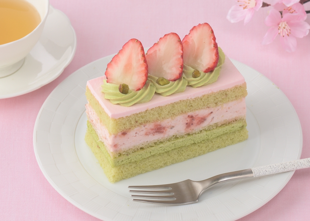 銀座コージーコーナー「苺とピスタチオのケーキ」