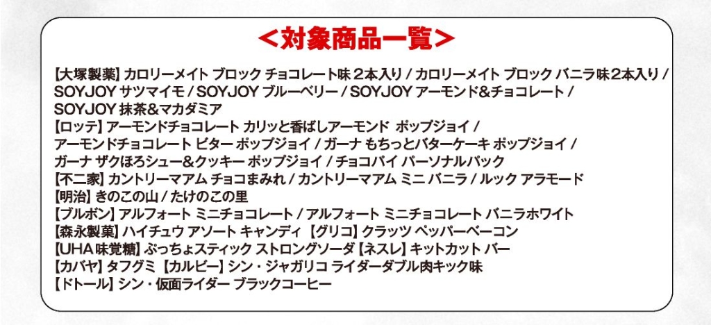 ファミリーマート「シン･仮面ライダー」オリジナルA4サイズクリアファイル対象商品