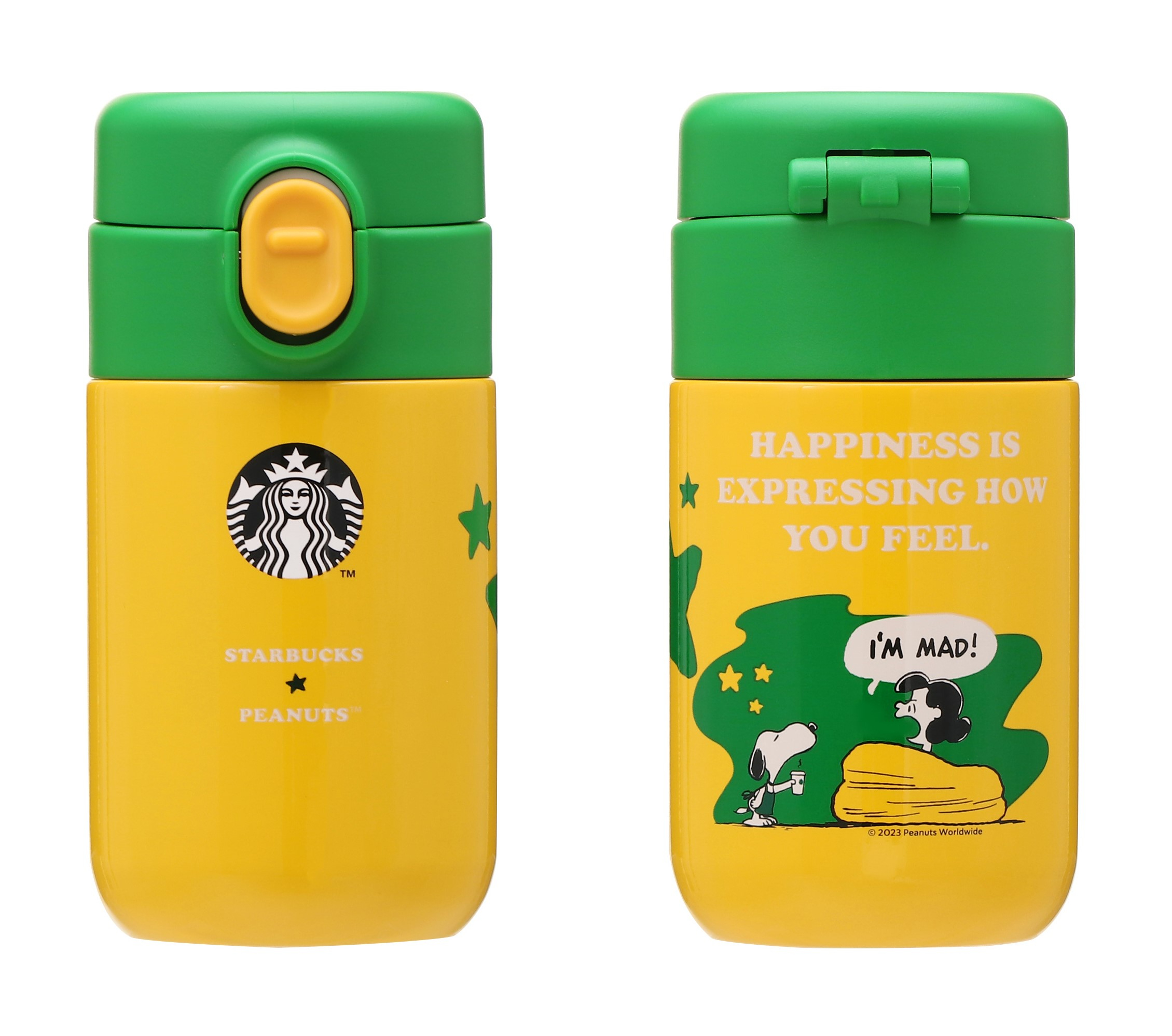 STARBUCKS PEANUTS snoopy ステンレスボトル グラスマグ-