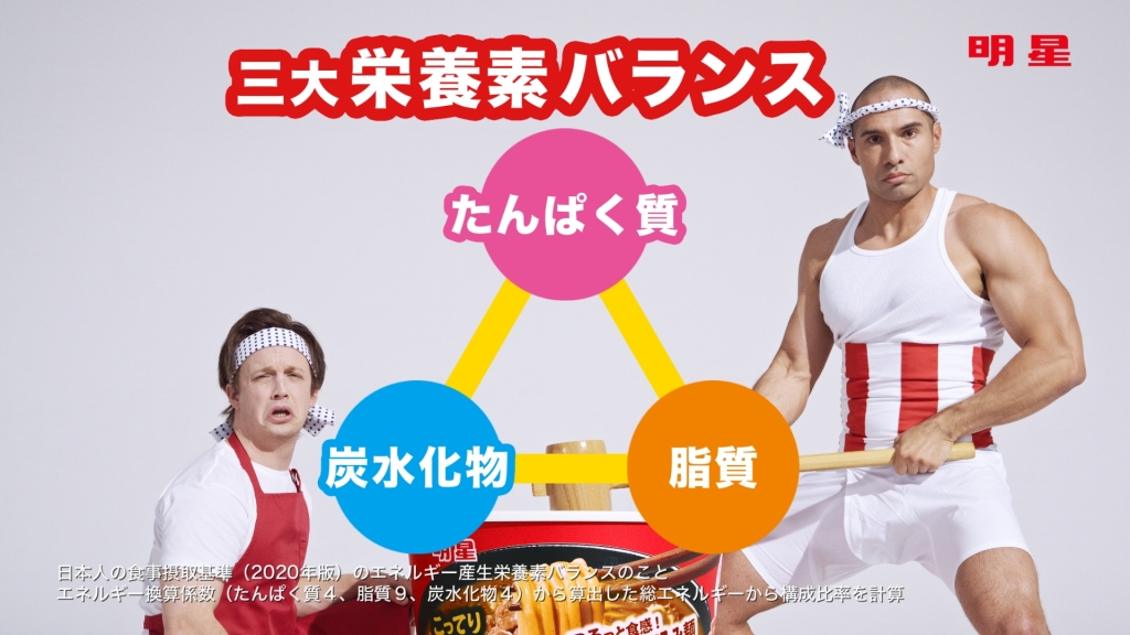 「明星 ロカボNOODLESおいしさプラス」CM、「クールポコ。」そっくりさん