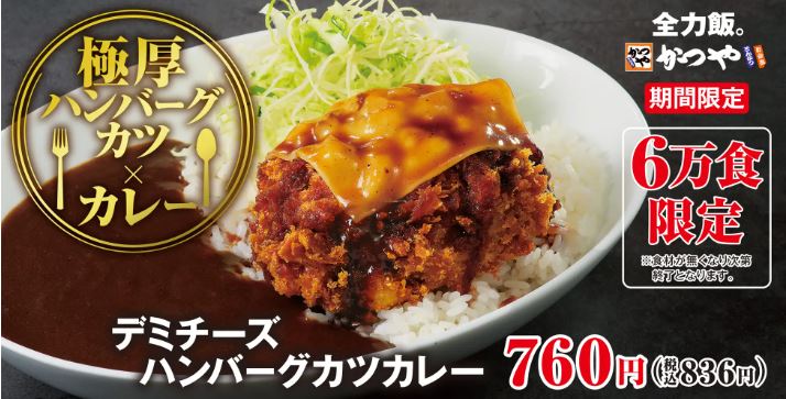 かつや「デミチーズハンバーグカツカレー」