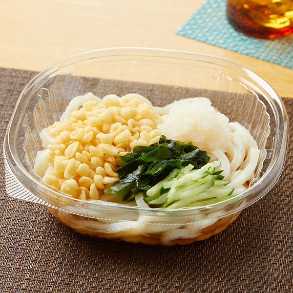 ファミマの冷し麺「小麦の風味豊かな 冷したぬきうどん(冷しぶっかけうどん)」