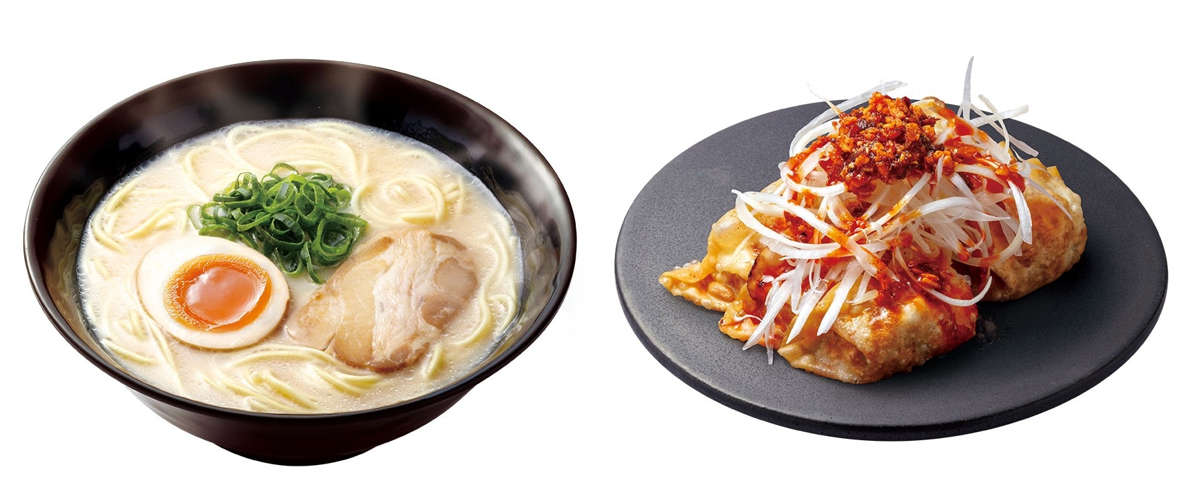 はま寿司「博多とんこつラーメン」「屋台のパリパリひとくち餃子」