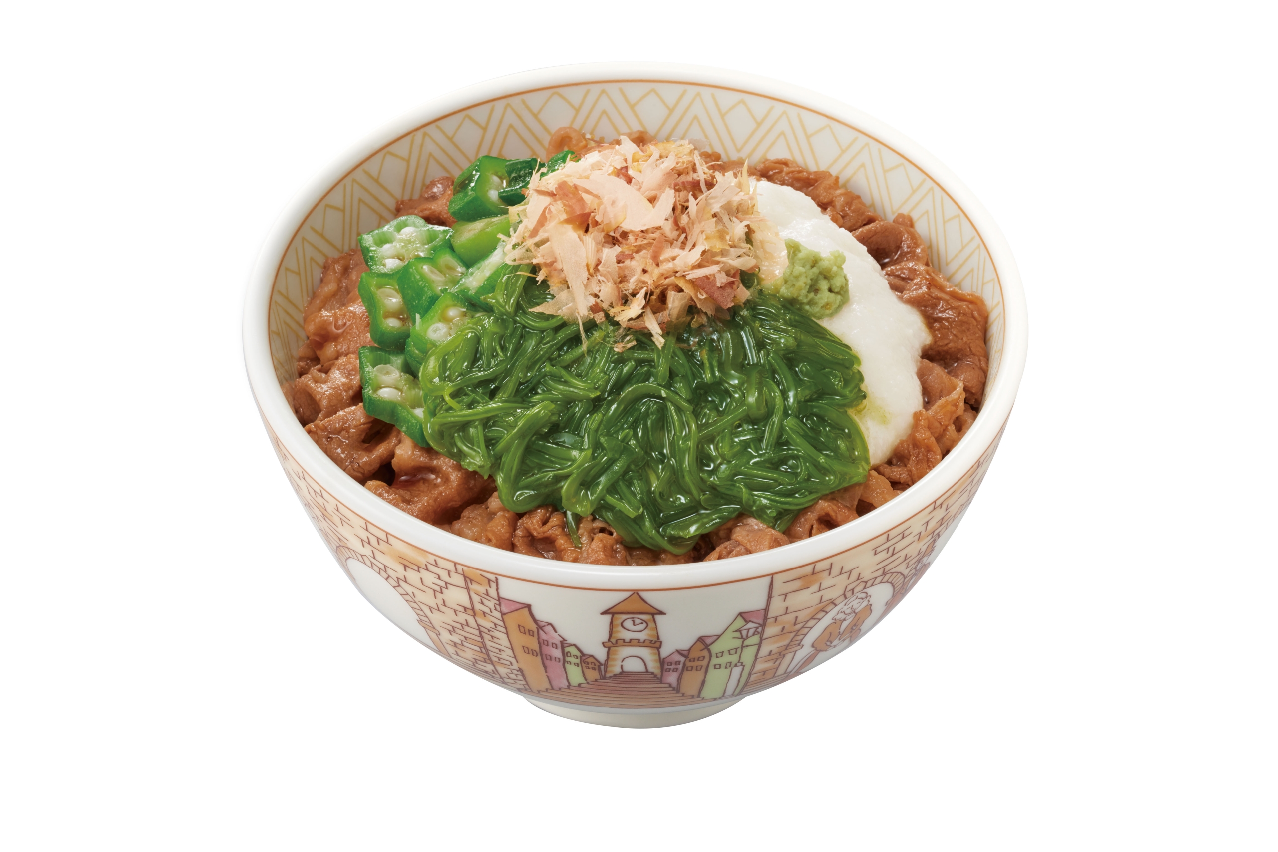 すき家「山かけめかぶオクラ牛丼」