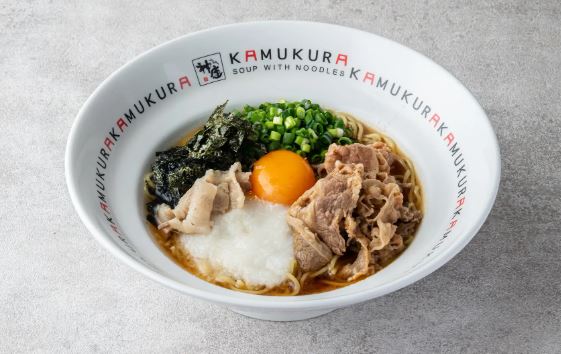 どうとんぼり神座「冷たい牛とろ玉ラーメン」