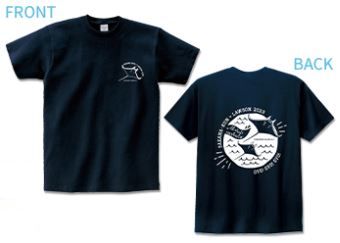 ローソン×さかなクン「夏のLAWSON BLUEフェア」抽選で当たるTシャツ(ネイビー)