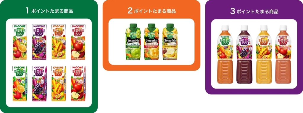 カゴメ「野菜であざやかキャンペーン」対象商品