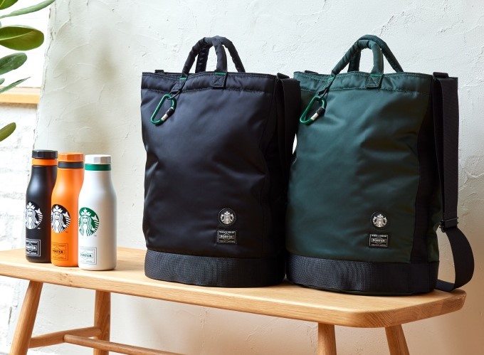 スタバ×PORTER 初コラボ「ドラムバッグ」「ステンレスボトル」6月21日