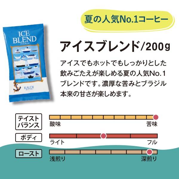 オリジナルコーヒー豆 アイスブレンド/カルディ「夏のコーヒーバッグ」2023