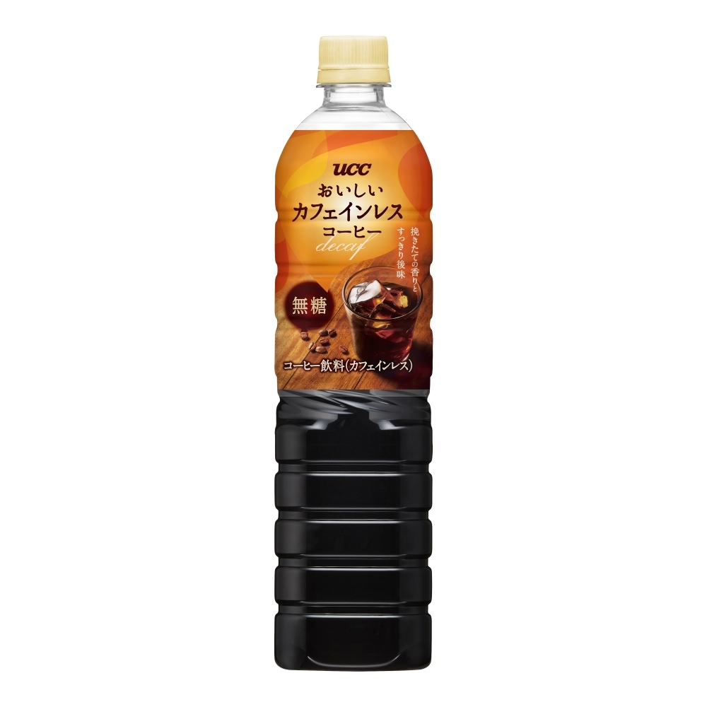 UCC上島珈琲「おいしいカフェインレスコーヒー 無糖PET900ml」