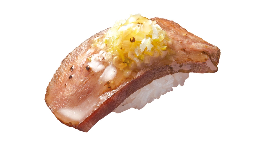 「炙りねぎ塩牛たん握り」/はま寿司の夏の旨ねた祭り