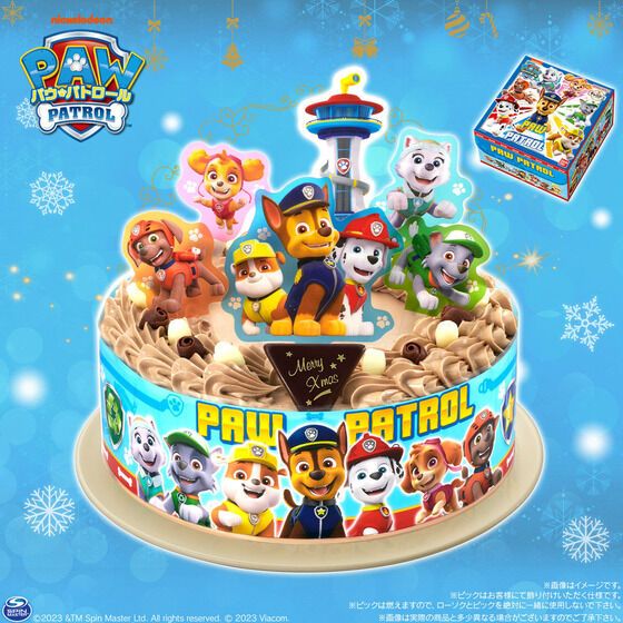 バンダイ「キャラデコパーティーケーキ パウ･パトロール(チョコクリーム)」/キャラデコクリスマス2023