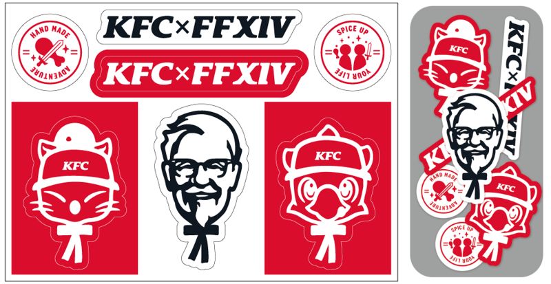 KFC  ff14 コラボ　ステッカー