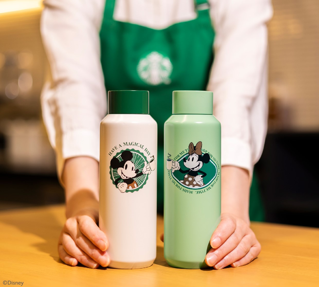 スターバックス×ディズニー「スクリューリッドステンレスボトル(ミッキー/ミニー)」(c)Disney