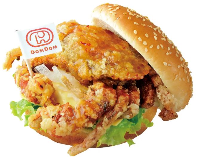 ドムドムハンバーガー「丸ごと!!カニバーガー(スイートチリソース)」