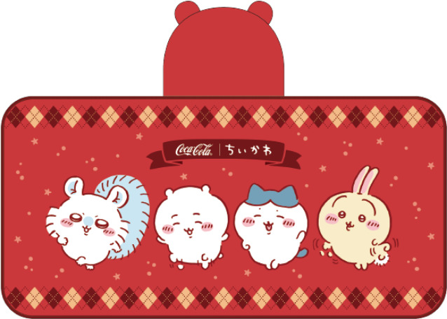 「フード付ブランケット」展開図/ちいかわ「Coke ON」コラボキャンペーン