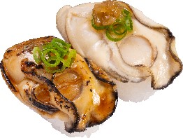 かっぱ寿司「瀬戸内海産 蒸し牡蠣の食べ比べ(焦がし醤油炙り･玉ねぎポン酢)」/かっぱのまぐろ&貝祭り