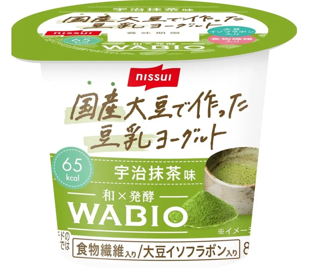 ニッスイ 「WABIO国産大豆で作った豆乳ヨーグルト 宇治抹茶味」