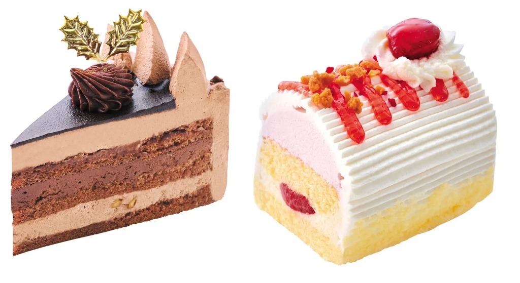 不二家 小物ケーキ「クリスマスプレミアムチョコ生ケーキ」「いっしょに!Smile Switch!ペコのブッシュ･ド･ノエル」