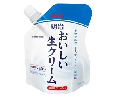 「明治おいしい生クリーム」200ml4%値上げ