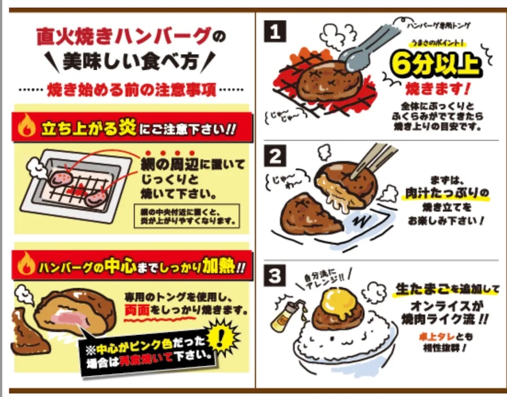 焼肉ライク 「直火焼きハンバーグの“美味しい食べ方”」