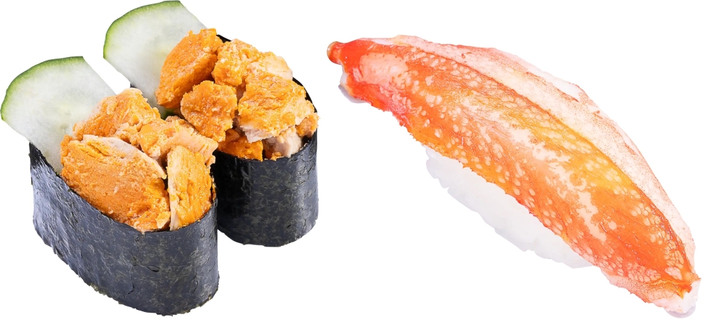 かっぱ寿司 「あん肝軍艦」「茹でずわい蟹」