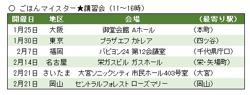 日米連「ごはんマイスター★講座」会場