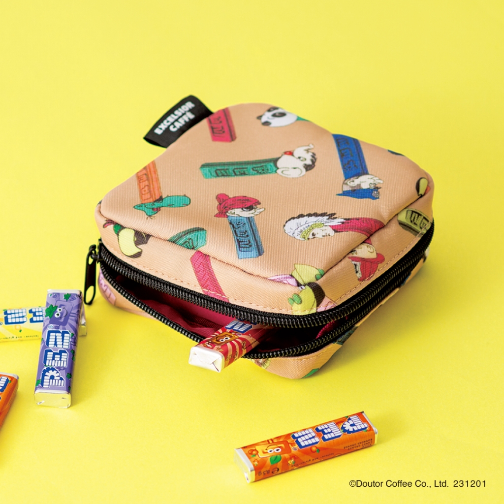 「『PEZ』×エクセルシオール カフェ オリジナルポーチ」/エクセルシオールカフェ福袋「2024HAPPY BAG」