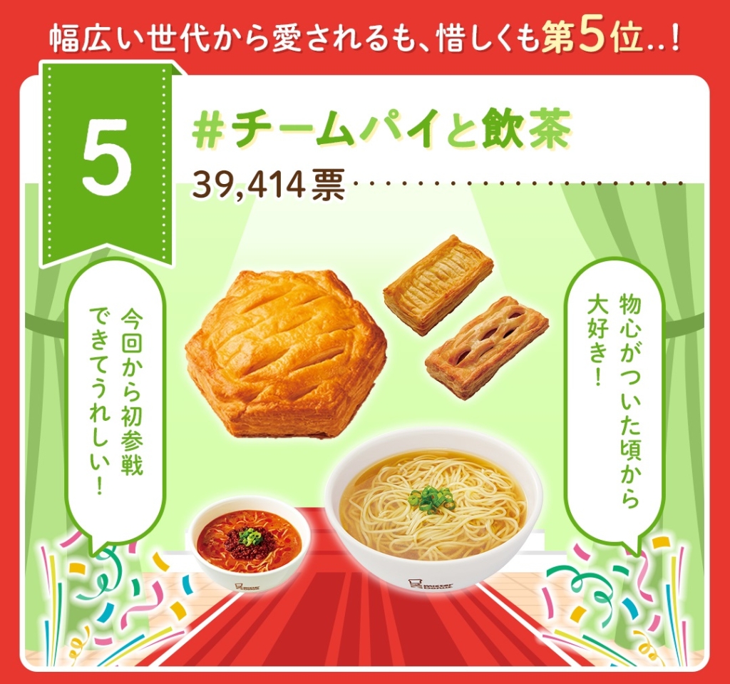 ミスタードーナツ「#推しド総選挙2023」第5位「チームパイと飲茶」