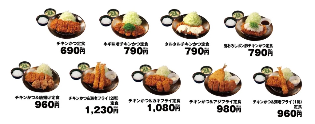 松のや 「チキンかつ定食」各種写真