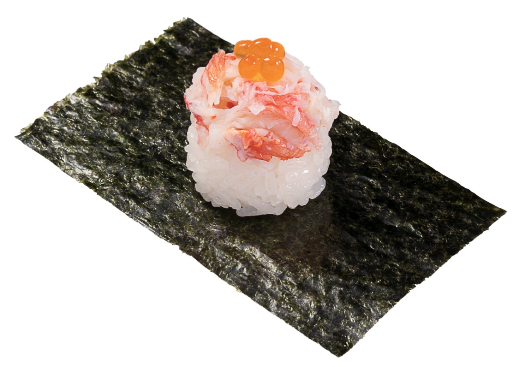 かっぱ寿司「ずわい蟹いくらのせ包み」