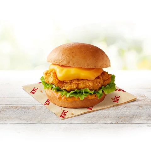 KFC 「チーズにおぼれるフィレバーガー(チェダー入り)」
