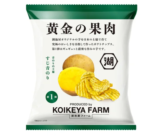 「KOIKEYA FARM 黄金の果肉 青のりの王様 すじ青のり」/湖池屋