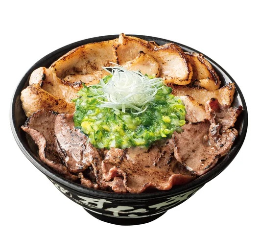 伝説のすた丼屋 「牛タン豚トロすたみなねぎ塩焼肉丼」